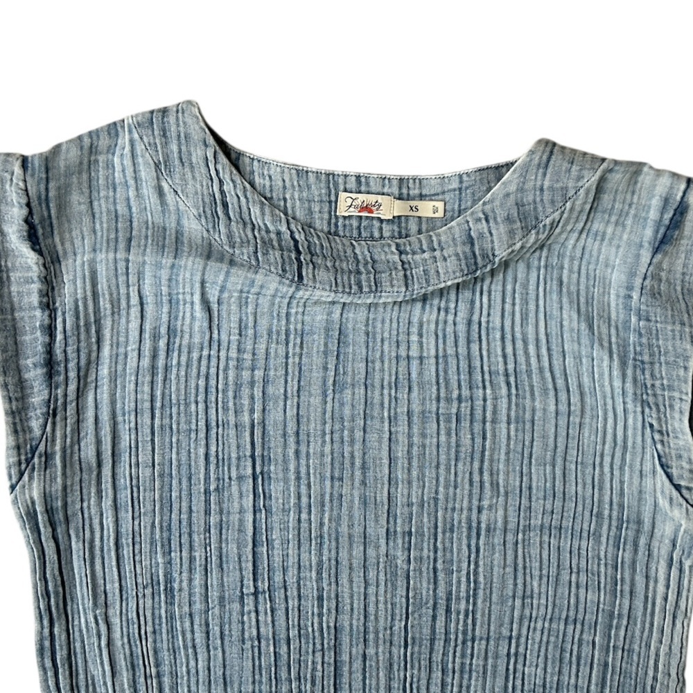 Faherty Dream Cotton Midi Dress Lightweight Coastal Casual Dress XS - Picture 7 of 8